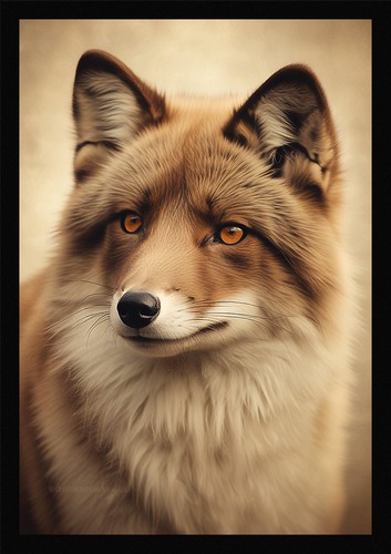 Polarfuchs gerahmtes wandbild - polarfuchs,