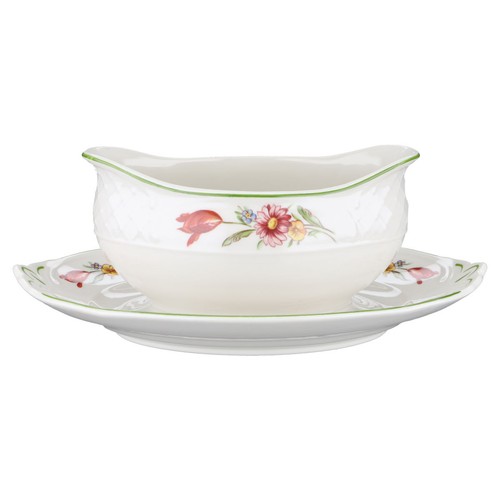 Sauciere mit teller einteilig - teller,