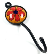 Runder blue Pottery Wandhaken