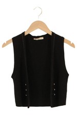 PAOLO CASALINI Leichte Weste Damen 36/S Schwarz Klassisch Elegant