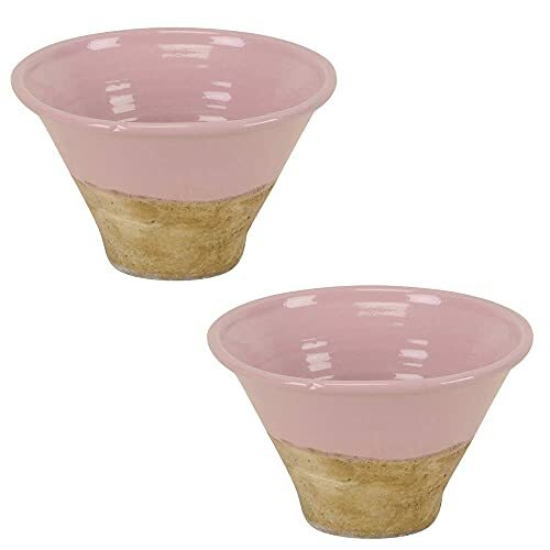 Topf keramik rosa natur - keramik, rosa/natur