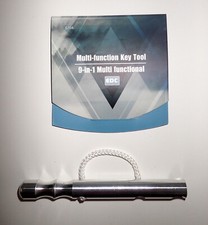 Kubotan (Schlagkraftverstärker), Aluminium + Roxon Multitool Totenkopf, neu!