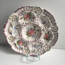 Durchbruchteller Majolika Malerei Ø29