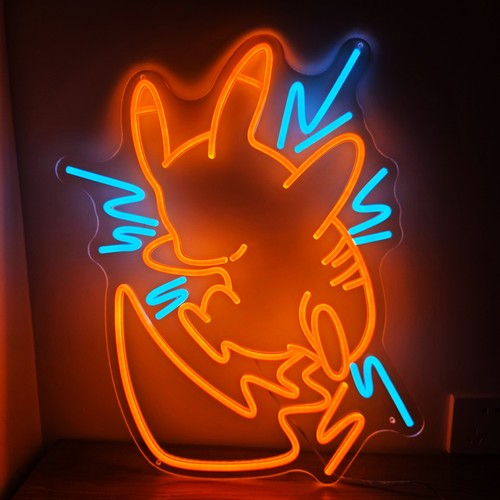 Pikachu neon style led schild - pikachu,
