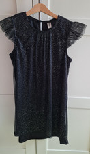 Yigga Trägerkleid schwarz Glitzer Sommer Gr. 140 ungetragen NEU