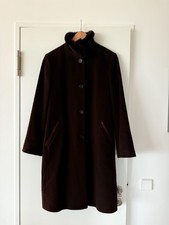 Sonia Bogner Damenmantel braun Gr. 40 Wolle Nerzkragen