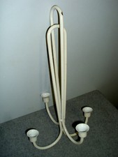 Kerzenhalter Eisen creme shabby chic Hänge Kerzenleuchter Adventskranz 4-flammig