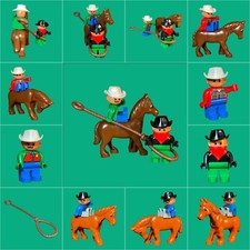 Lego Duplo Western  Cowboy Sheriff und Banditen Figuren  zum aussuchen ##D/6