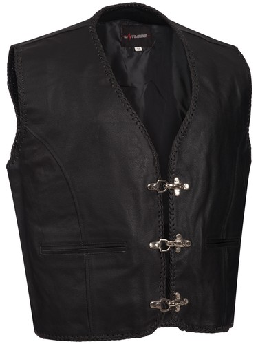 Lederweste glattleder rocker - lederweste,