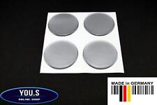 4 Nabenkappen Nabendeckel Silikon Aufkleber 55,0 mm Silber Emblem Brock AEZ Rial