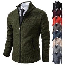 Herren Strickjacke Fleece Warm