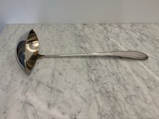 WMF Perlrand Suppenkelle Bowlekelle  versilbert Straußenmarke 1910-1925