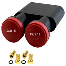 MONOBLOCK TWIN LNB 6° Astra Hotbird 2 Teilnehmer HD TV Sat LMB Doppel Digital 4K
