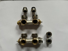 2 Stück Heimeier 1/2" x 3/4" Hahnblock Thermostatventil Einrohr Eckform