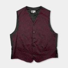 Anzugweste Herren 48 Man’s Fashion Vintage Schwarz Rot sehr gut