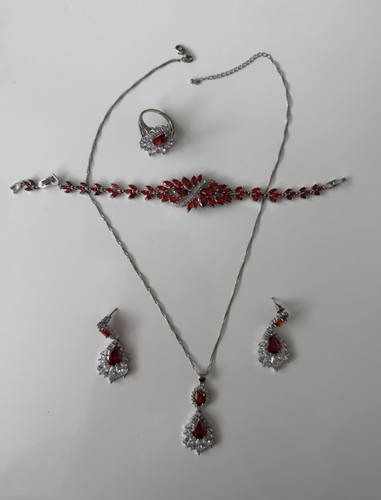 Schmuckset silberfarben mit