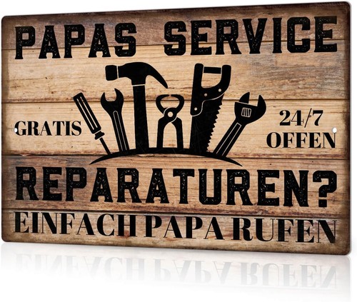 Vintage blechschild papas - vintage,