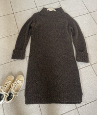 OPUS Wodsha Strickkleid braun NP 99€ Bouclé Optik Maxi Gr. 38 40