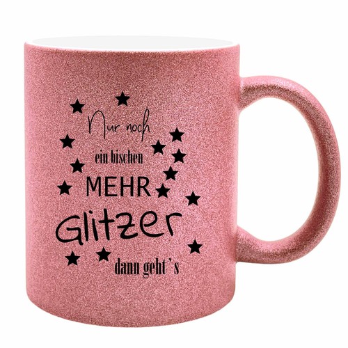 Glitzertasse aus keramik mit - glitzertasse,
