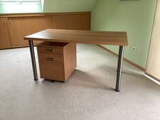 Schreibtisch (150 x 80)  mit Ikea Rollcontainer (Galant)