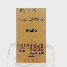 Fahrkarte Fahrschein Osnabrück Melle 1976