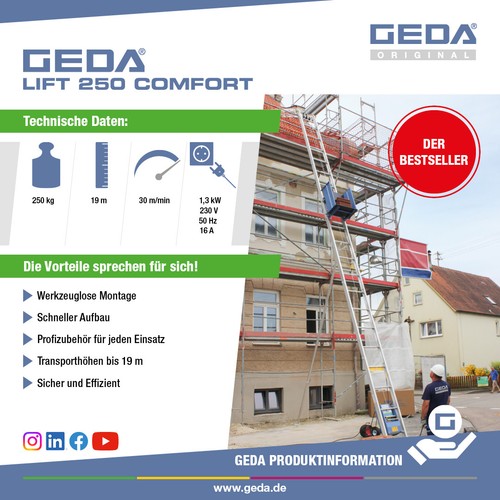 Geda comfort dachdeckeraufzug - geda,