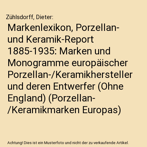 Markenlexikon porzellan und - markenlexikon,,