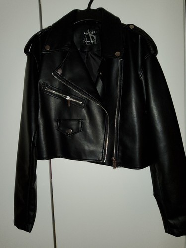 Damen lederjacke schwarz - damen,