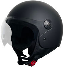 Jethelm 229 matt schwarz mit Visier Sturzhelm Rollerhelm Motorradhelm S M L XL