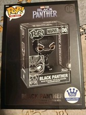 Funko Pop Die Cast Black Panther Nr. 6 Funko Exklusiv Marvel