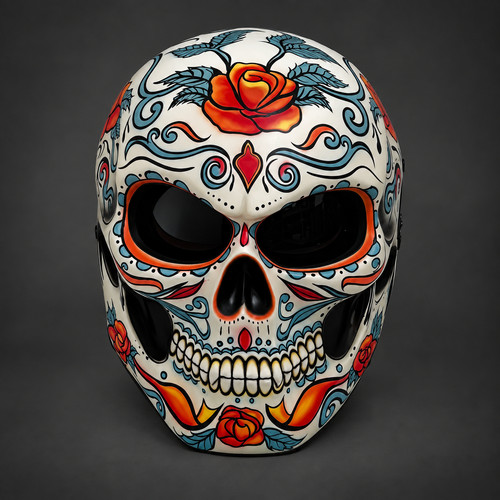 Der sugar skull motorradhelm - sugar,