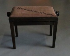 Pianobank Höhenverstellbare Klavierbank Nussbaum dunkel hochglanz