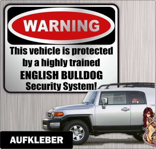 Auto aufkleber warning english - auto,