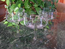 3 Stk. Sektschalen, Glas, ohne Muster, 12 cm hoch  - sehr gut erhalten