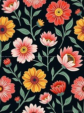 A4 Floral Modern Pop Art