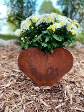 Herz aus Metall - Blumentopf -