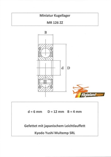 10x kugellager 126 zz - kugellager, mr