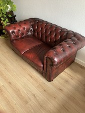 Chesterfield Ledersofa Vintage Zweisitzer Sofa