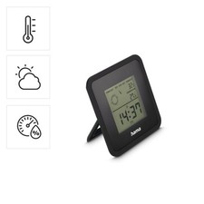 Hama Thermometer Hygrometer Innen Temperatur Digital Uhr Wettervorhersage Schwa.