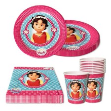 Heidi 40-tlg. Party Set – Kindergeburtstag Deko mit Servietten Tellern Bechern
