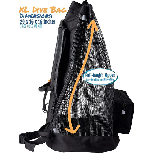 Tauchtasche netz reiserucksack - tauchtasche, netz-reiserucksack