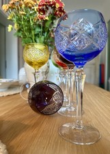 6 bunte Überfanggläser mit