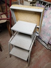 alter Klapp Hocker   60er 70er Jahre Vintage DDR mit integrierter Leiter