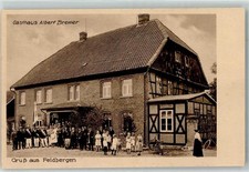 13253909 - 3201 Feldbergen Gasthaus Albert Bremer Fahrrad Motorrad Fahne Kinder
