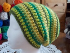 Häkelmütze, myboshi original No 3, 100% Merino-Wolle, 5 Farben, 2 Möglichkeiten