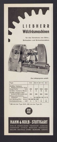Stuttgart werbung 1956 hahn - werbung,
