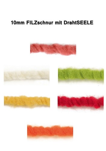 Filzschnur mit draht - 10,