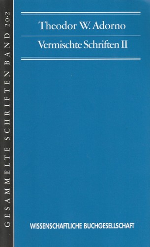 Theodor adorno vermischte - theodor,