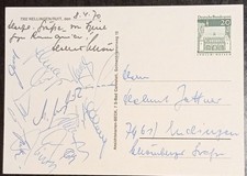 Fussball Nationalmannschaft 1970; 14 Autogramme + pers. Grüße Helmut Schön