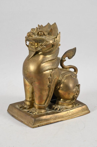 Asiatika bronze figur foo hund - asiatika,
